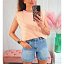 Camiseta Hombreras Rayas Amarillas/Rosas
